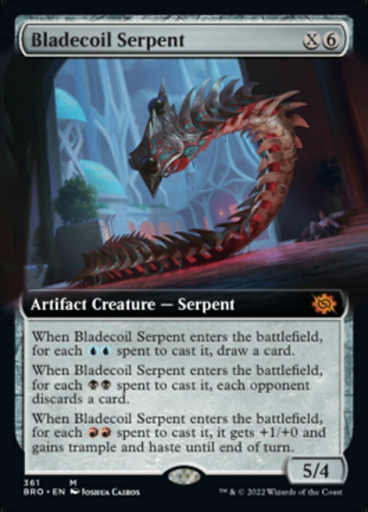 Bladecoil Serpent (Extended Art) [The Brothers' War]