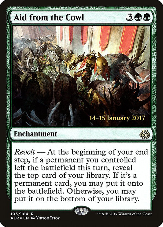 Aid from the Cowl  [Aether Revolt Prerelease Promos]