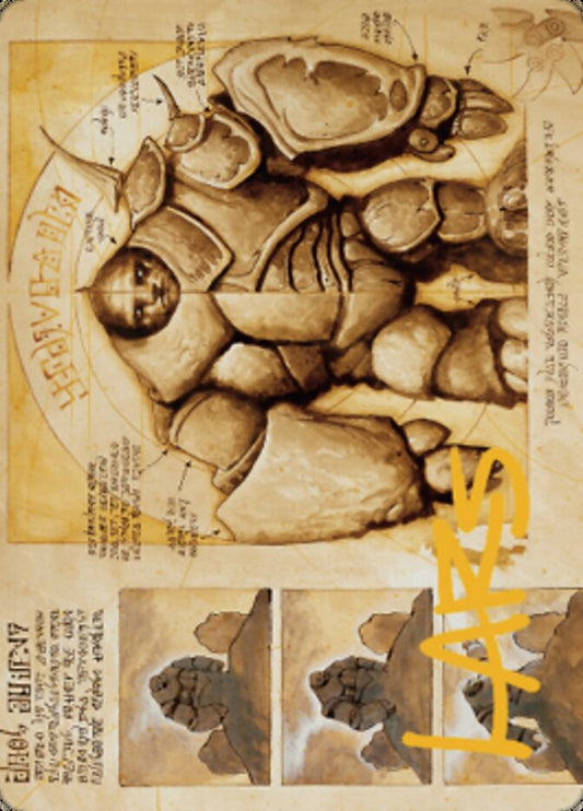 Precursor Golem Art Card (Gold-Stamped Signature) [The Brothers' War Art Series]