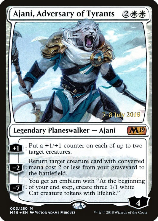 Ajani, Adversary of Tyrants  [Core Set 2019 Prerelease Promos]