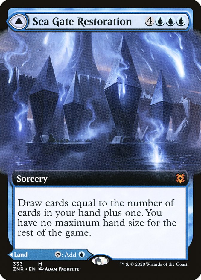 Sea Gate Restoration // Sea Gate, Reborn (Extended) [Zendikar Rising Extended Art]