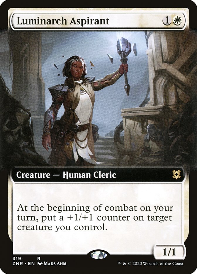 Luminarch Aspirant (Extended) [Zendikar Rising Extended Art]