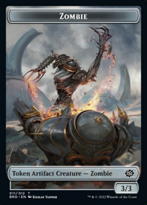 Powerstone // Zombie Double-Sided Token [The Brothers' War Tokens]