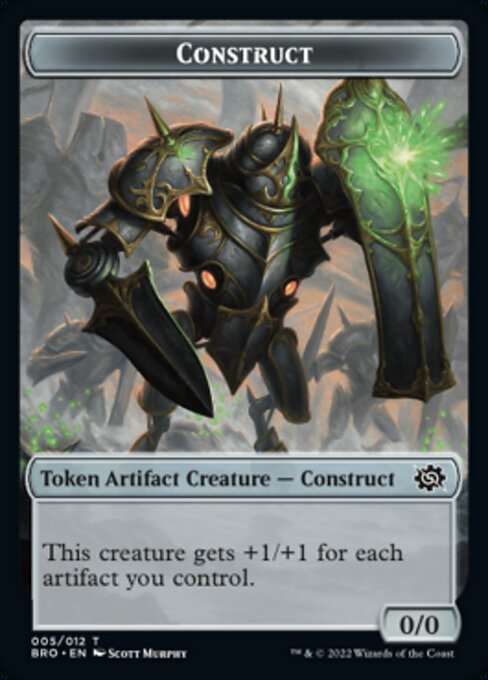 Powerstone // Construct (005) Double-Sided Token [The Brothers' War Tokens]