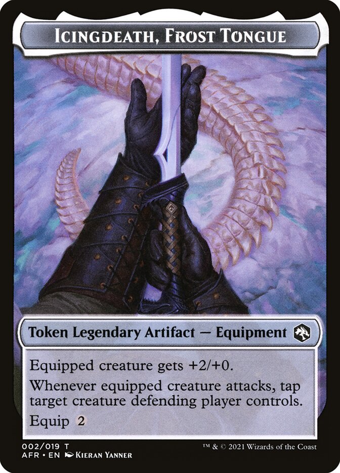 Devil // Icingdeath, Frost Tongue Double-sided Token [Dungeons & Dragons: Adventures in the Forgotten Realms Tokens]